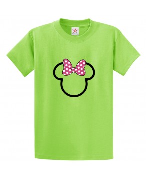 Lady Mouse Ears Classic Cute Kids and Adults T-Shirt For Animated Cartoon Fans